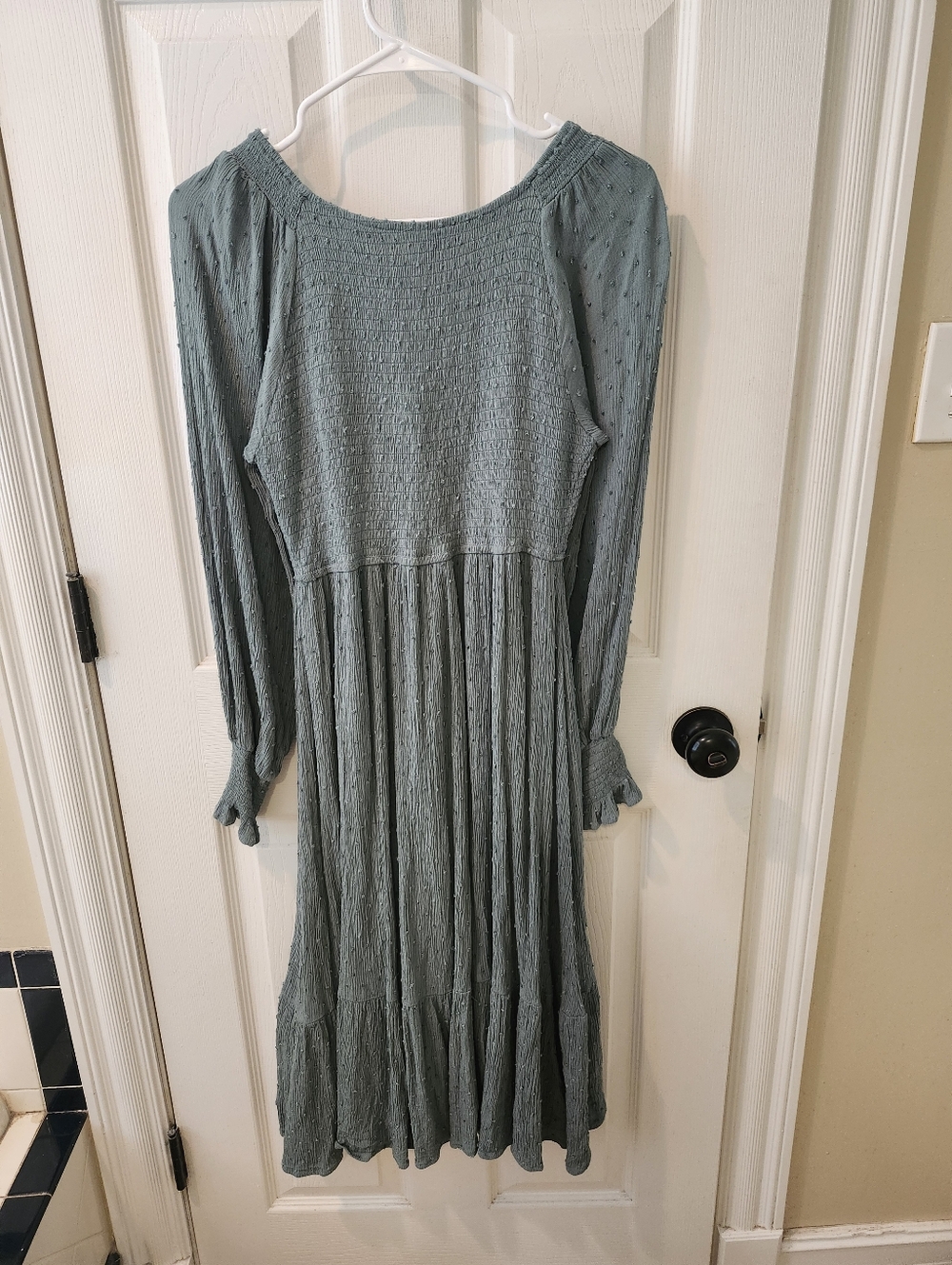 Baltic Born Soft Green Smocked Midi Dress - Picture 5 of 5
